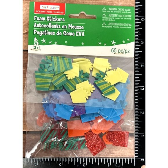 Creatology Holiday Foam Stickers 65 Pcs Christmas Present 159678 Embellishment - Picture 1 of 5